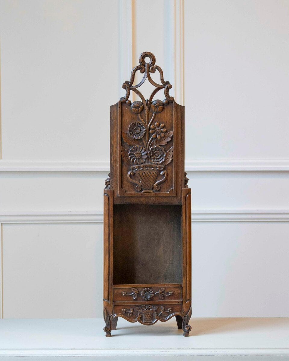 Large Provençal Walnut Fariniero with Carved Openwork, Early 19th Century - JAA