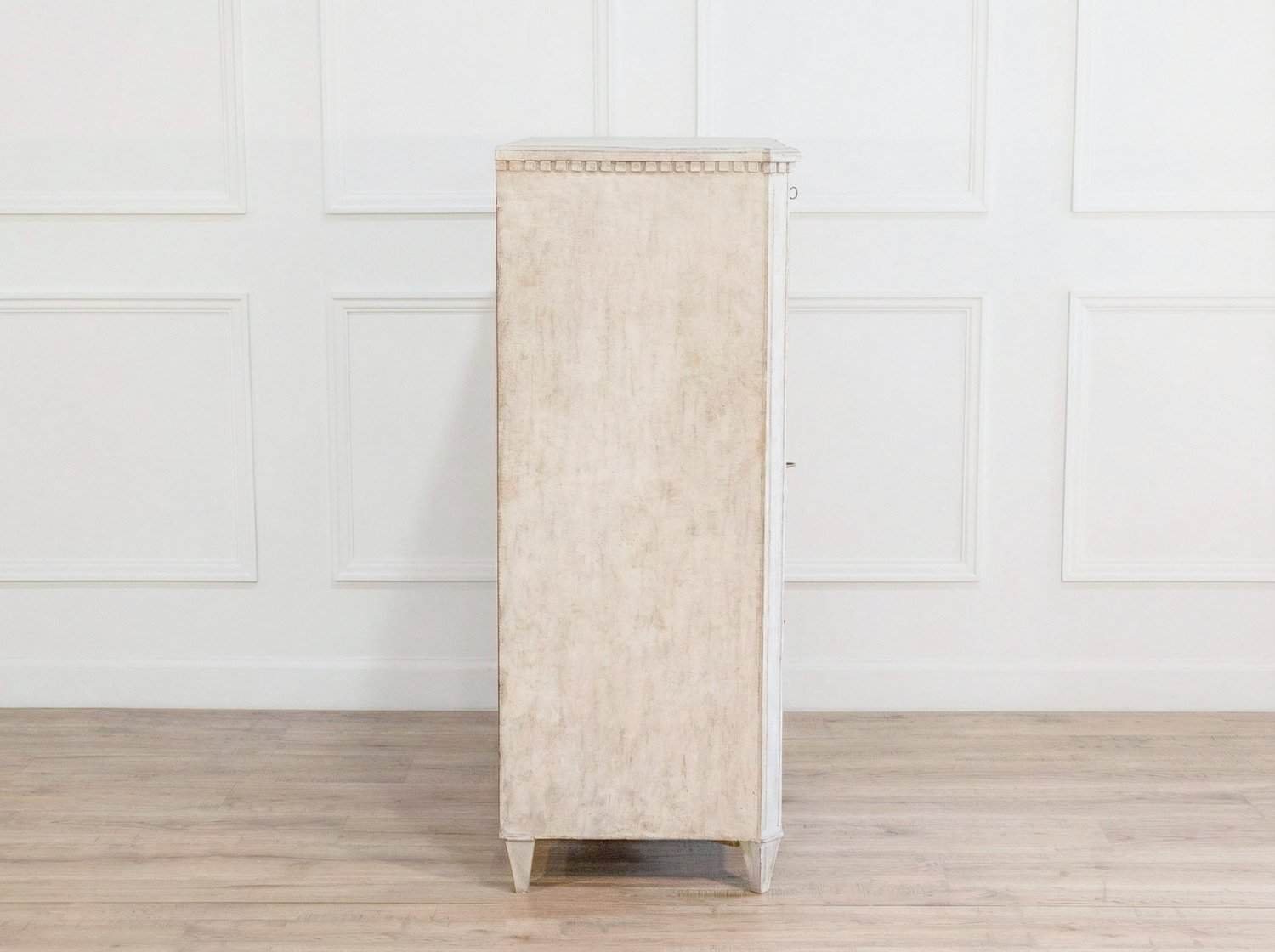 19th-Century Swedish Painted Bureau in White with Original Interior - JAA
