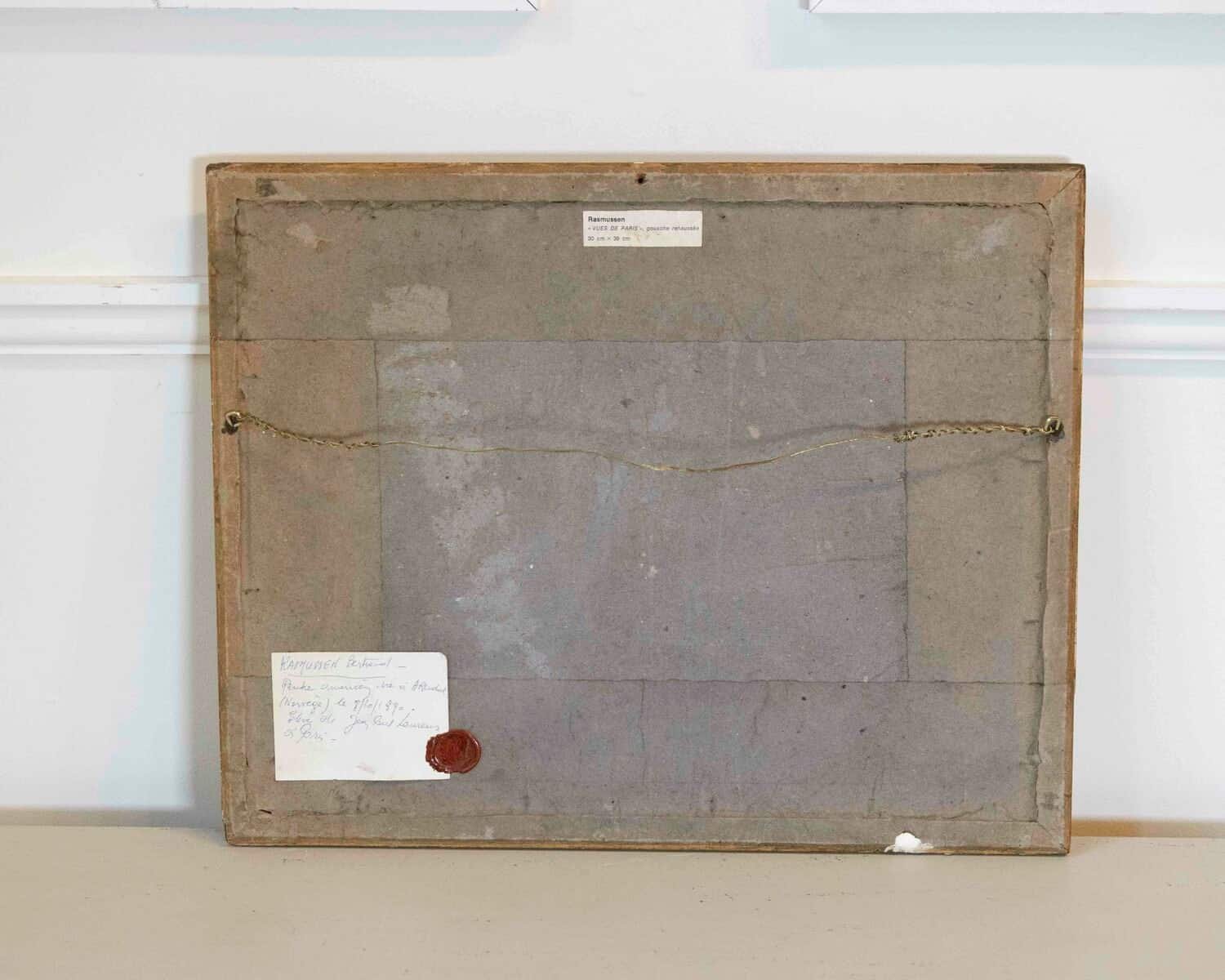 The Place Pigalle Omnibus, Paris, Early 20th Century — Gouache Enhanced Drawing by Bertrand Rasmussen - JAA