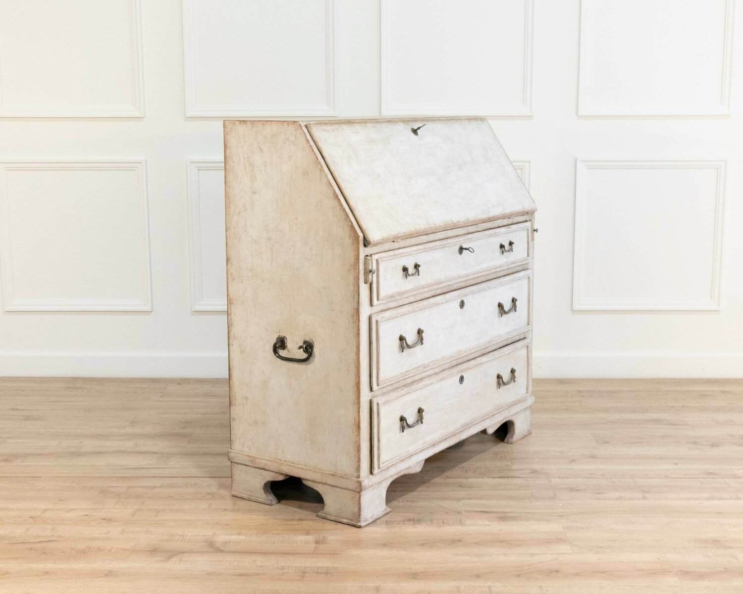 Mid-19th Century Swedish Painted Secretary in Pine, circa 1840–1850 - JAA