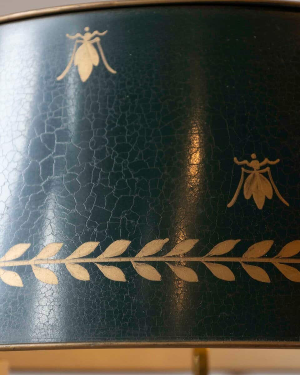 Gilded bronze hot water bottle lamp, with winged swans - JAA