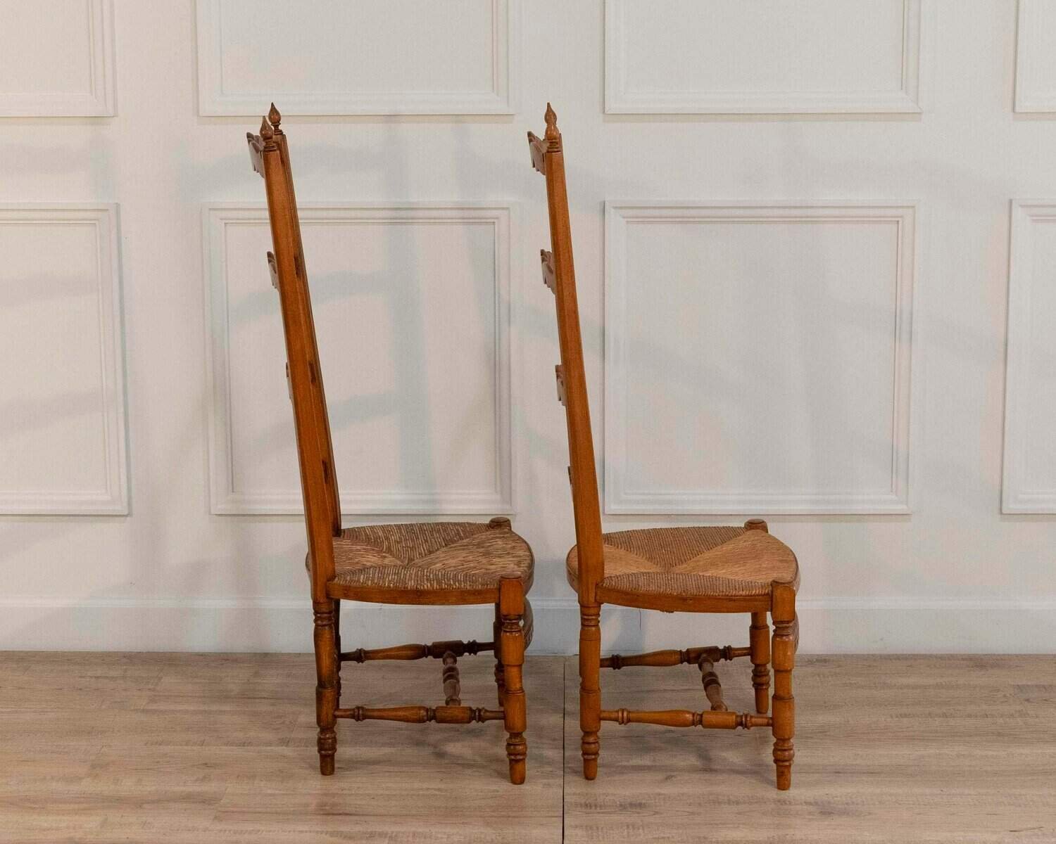 Pair Of Nurse's Chairs, 19th Century Provence In Beech - JAA