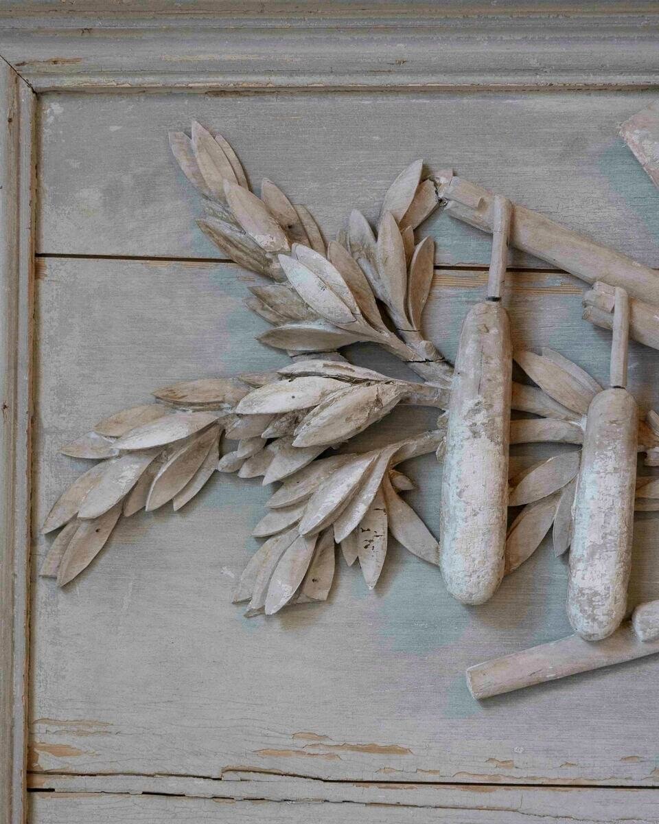 French Louis XVI Period Carved Wood Panel, 18th Century - JAA