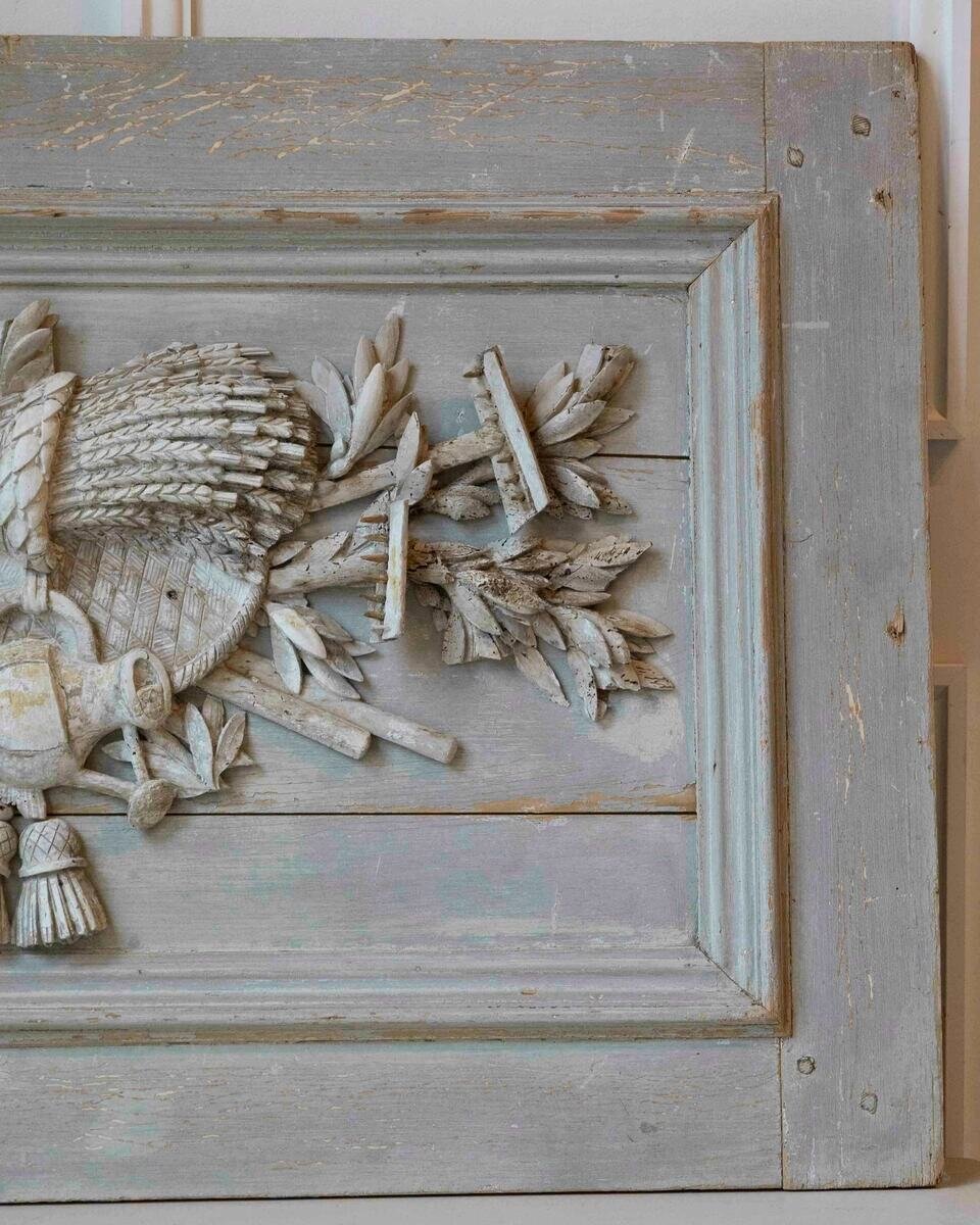French Louis XVI Period Carved Wood Panel, 18th Century - JAA
