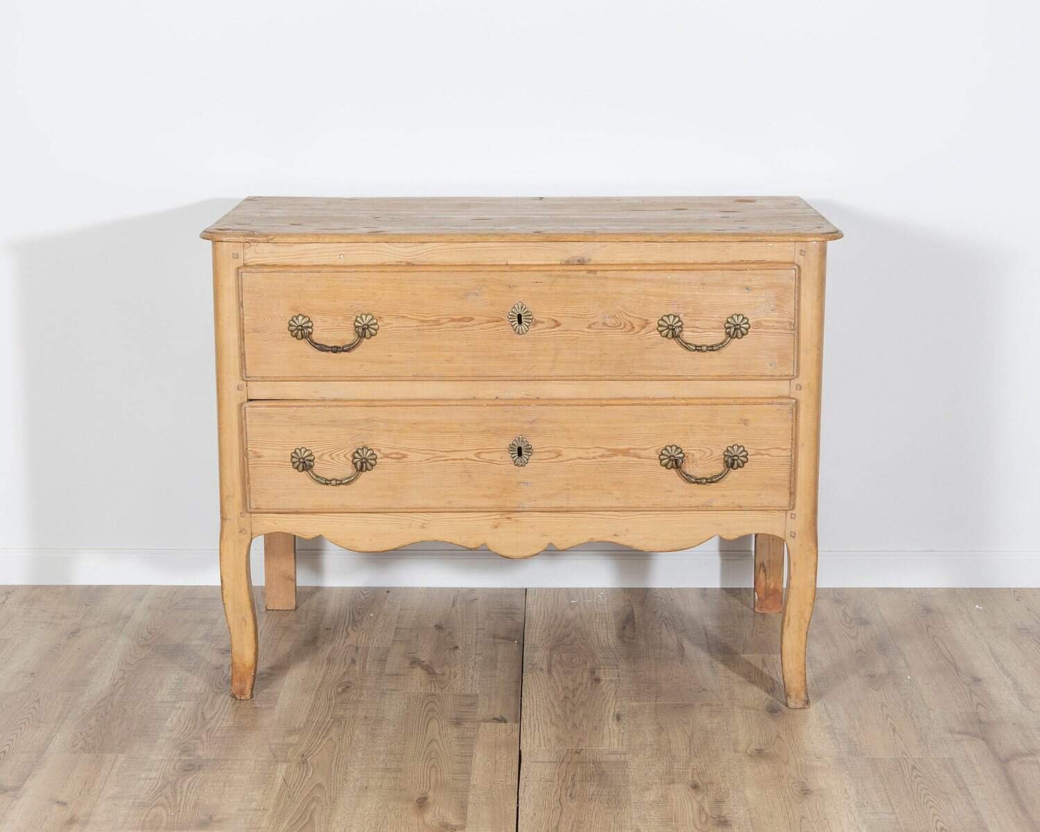 French 18th Century Provincial Two-Drawer Commode in Rustic Oak - JAA