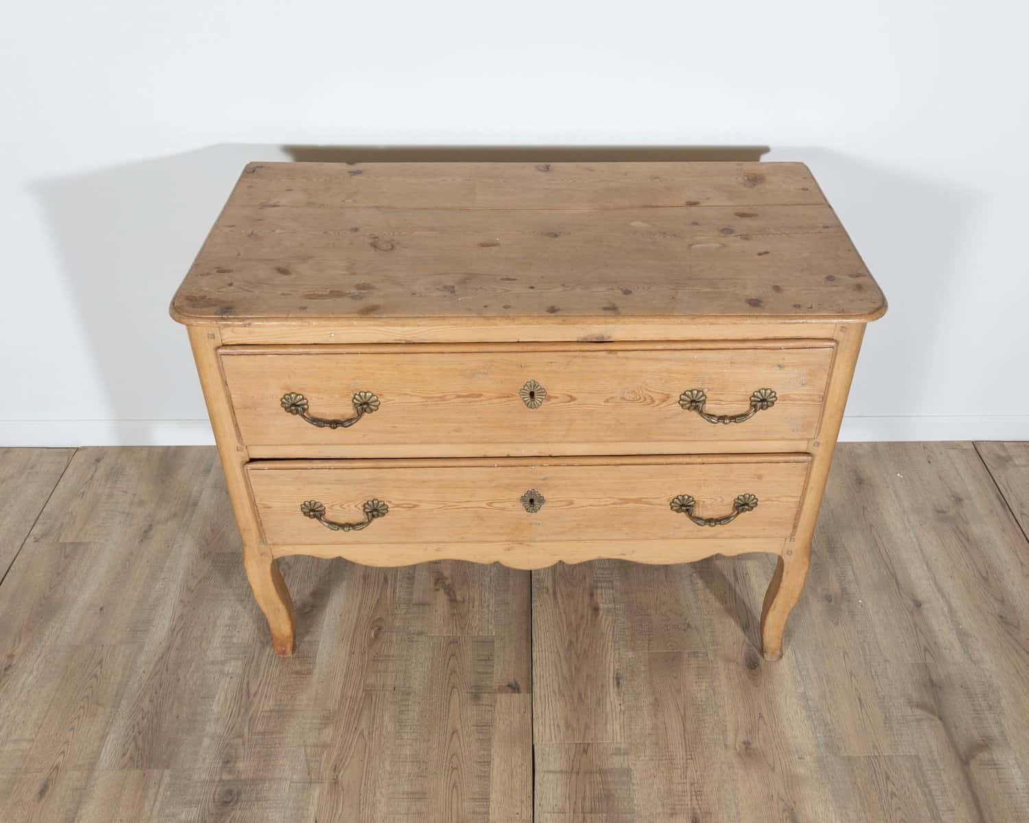 French 18th Century Provincial Two-Drawer Commode in Rustic Oak - JAA