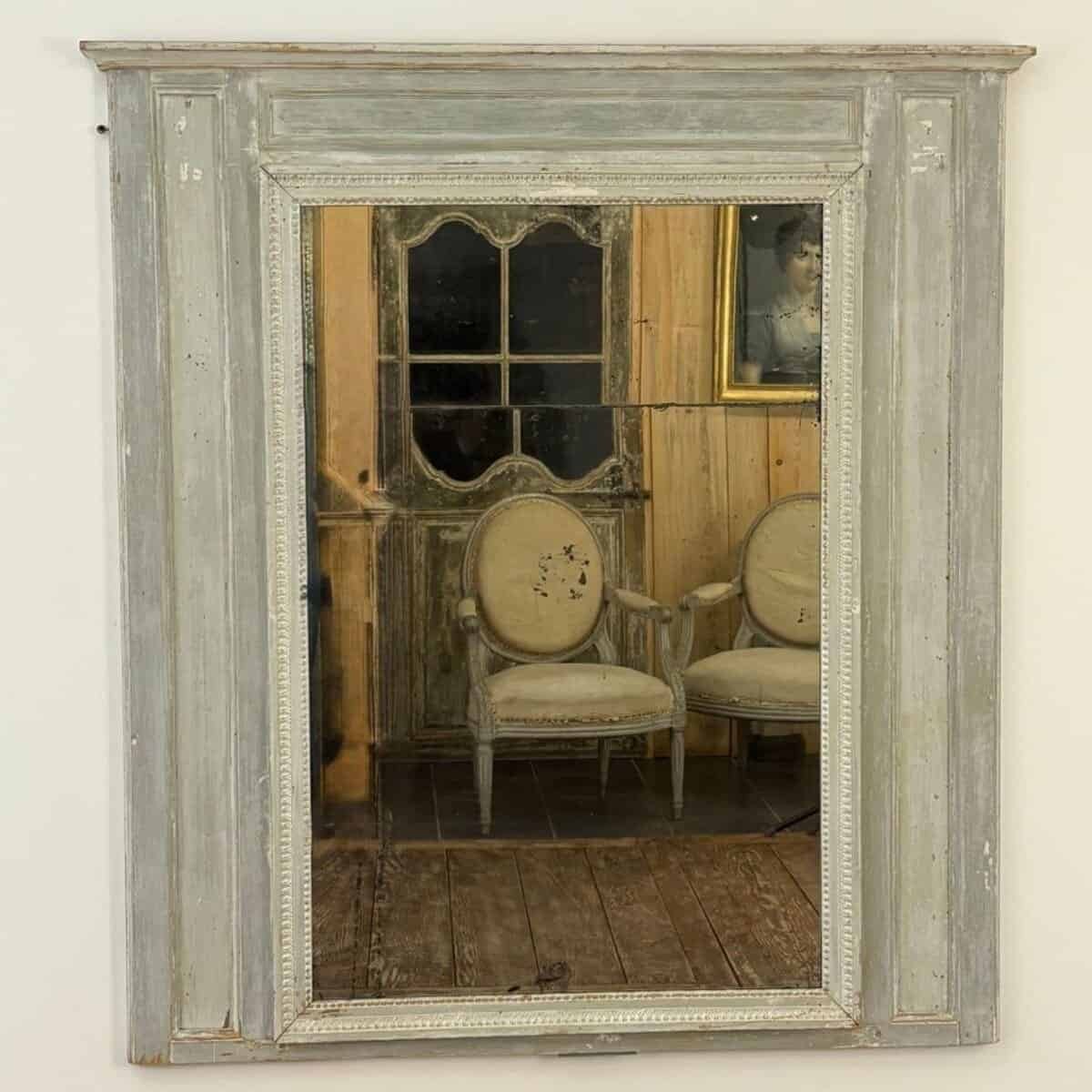 Danish 18th Century Louis XVI Wood Panel Trumeau - JAA