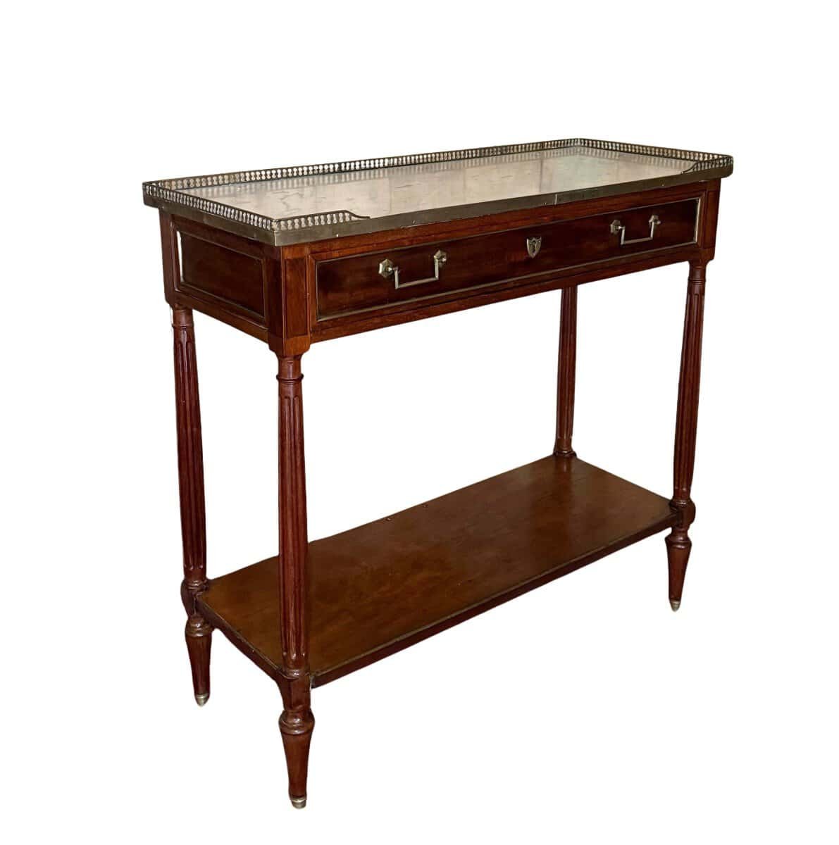 Louis XVI Style Console In Mahogany.