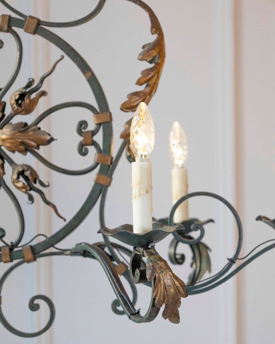 20th Century French Iron Chandelier - JAA