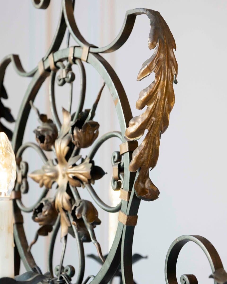 20th Century French Iron Chandelier - JAA