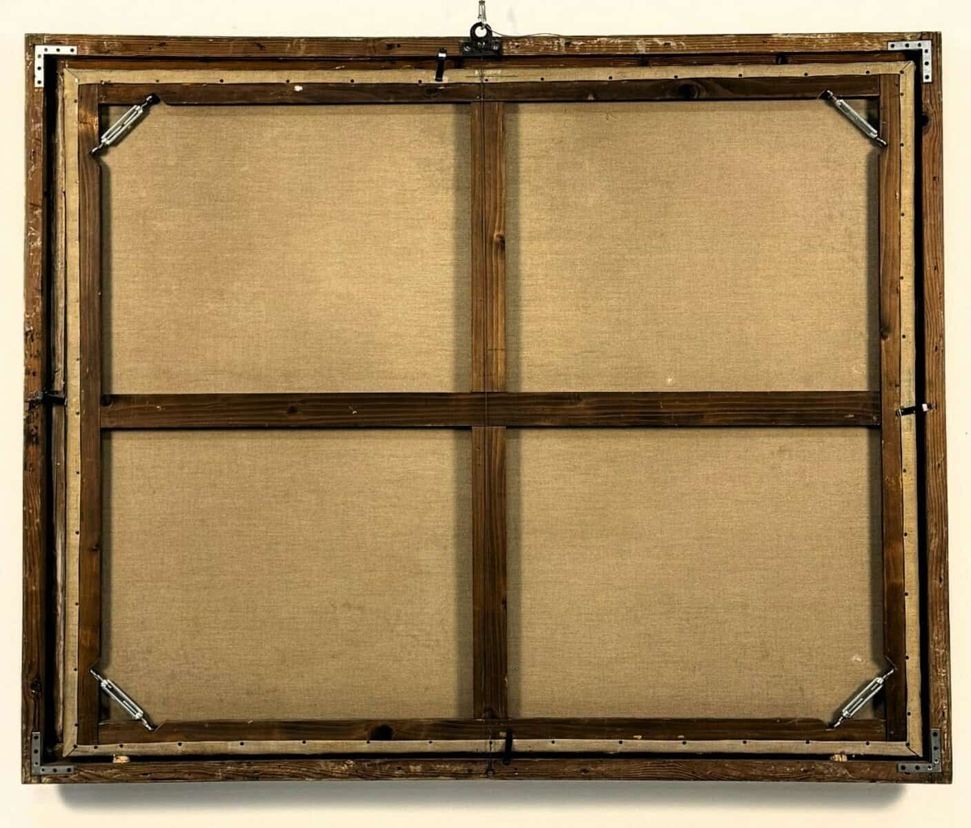 Flemish 18th Century Oil on Canvas, Suburban Street with Wayfarers - JAA