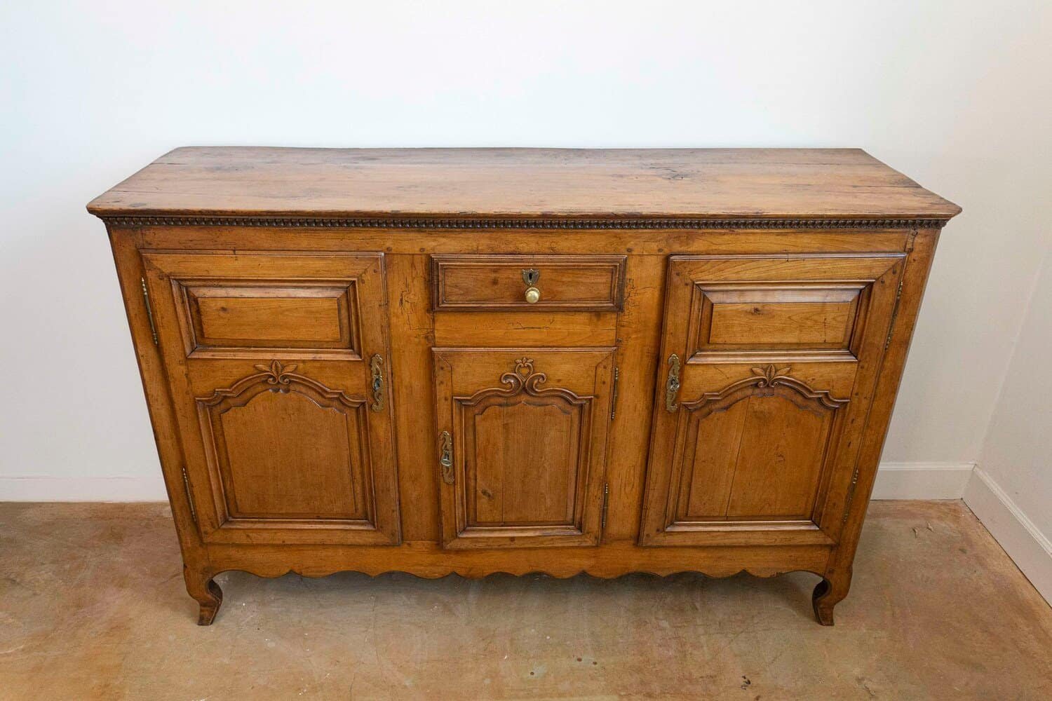 French 18th Century Louis XV Cherry Enfilade with Single Drawer and Three Doors - JAA