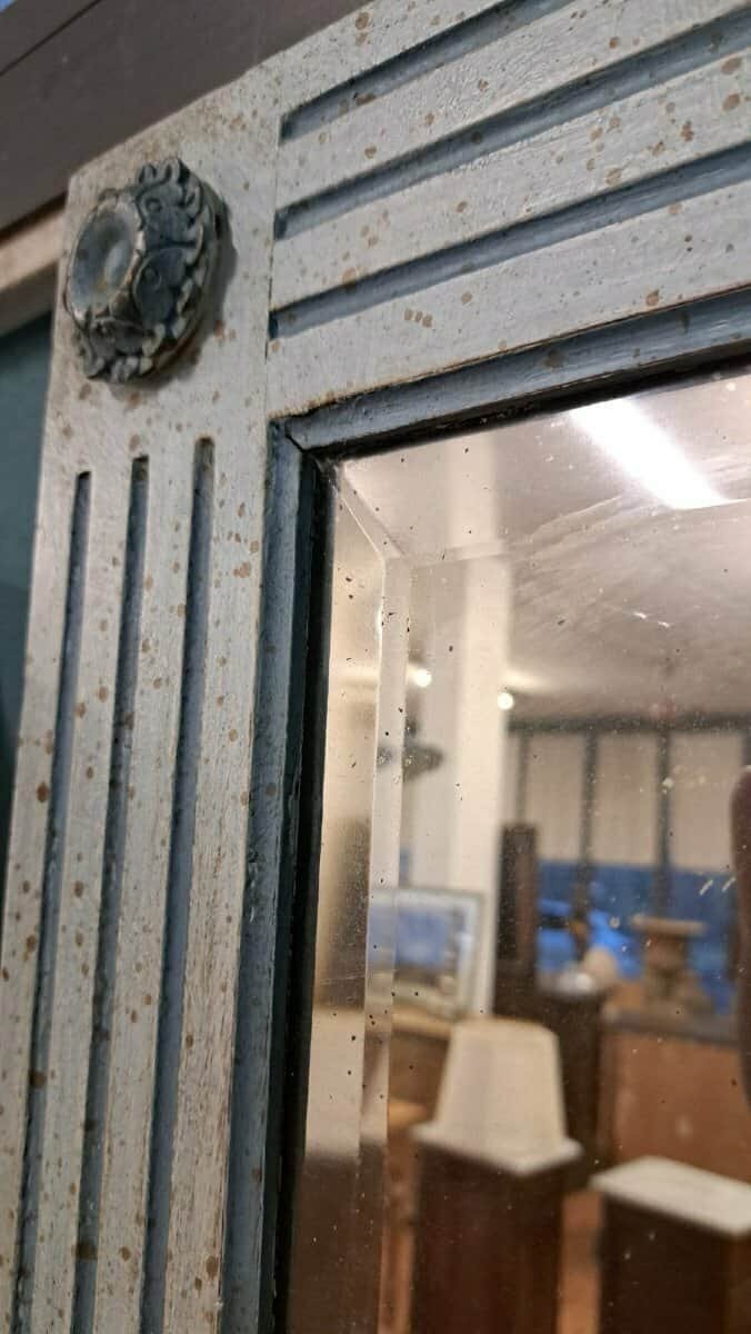 ON HOLD - Large Painted Napoleon III Mirror - JAA