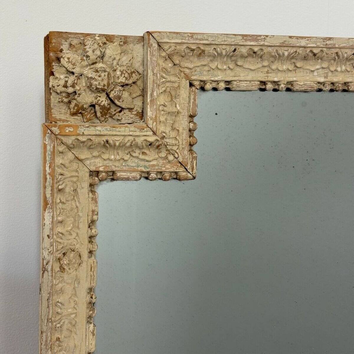 Danish 18th Century Louis XVI Wood Panel Mirror - JAA