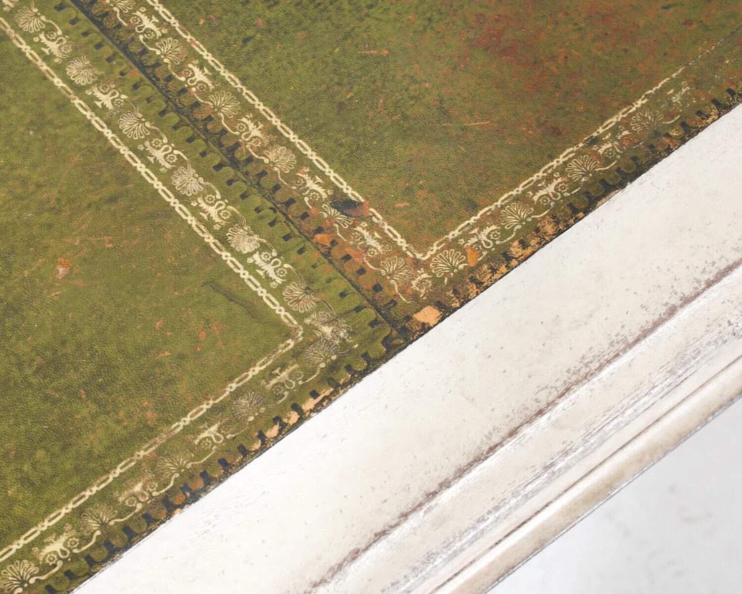 European Early 19th Century Partners Desk with Bronze Mounts and Leather Top, c.1820 - JAA