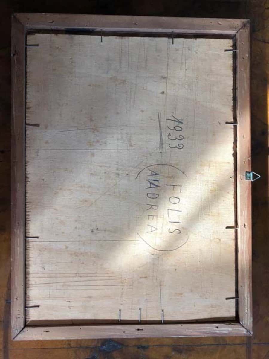 ON HOLD - Andrea Folis Oil on panel Ligurian coast early 1900s signed - JAA