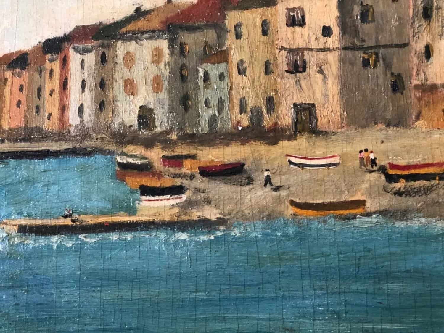 ON HOLD - Andrea Folis Oil on panel Ligurian coast early 1900s signed - JAA
