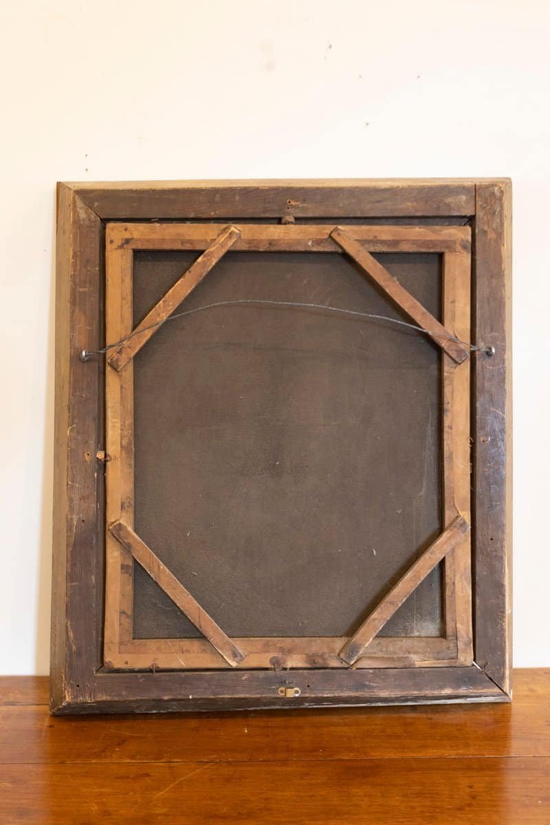 French Framed Still-Life Oil Painting Depicting a Bouquet of Flowers, circa 1850 - JAA