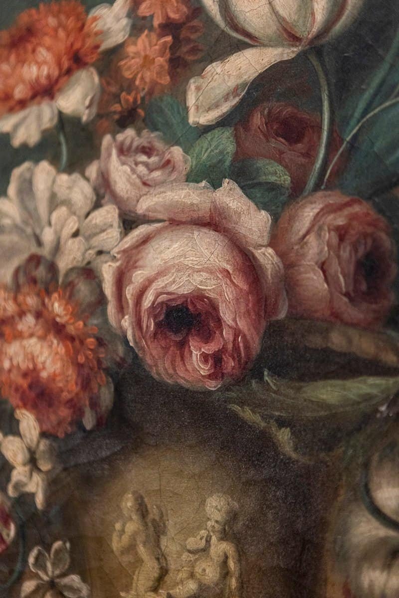 French Framed Still-Life Oil Painting Depicting a Bouquet of Flowers, circa 1850 - JAA