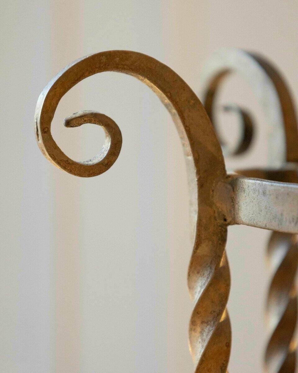 Napoléon III 1870s Six-Light Chandelier with Scrolling and Twisted Accents - JAA