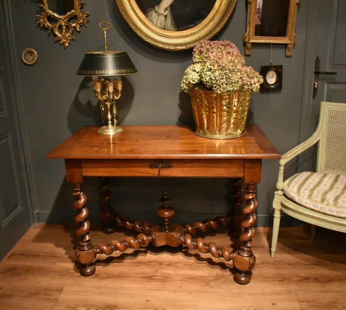 Louis XIII Style Walnut Table - JAA
