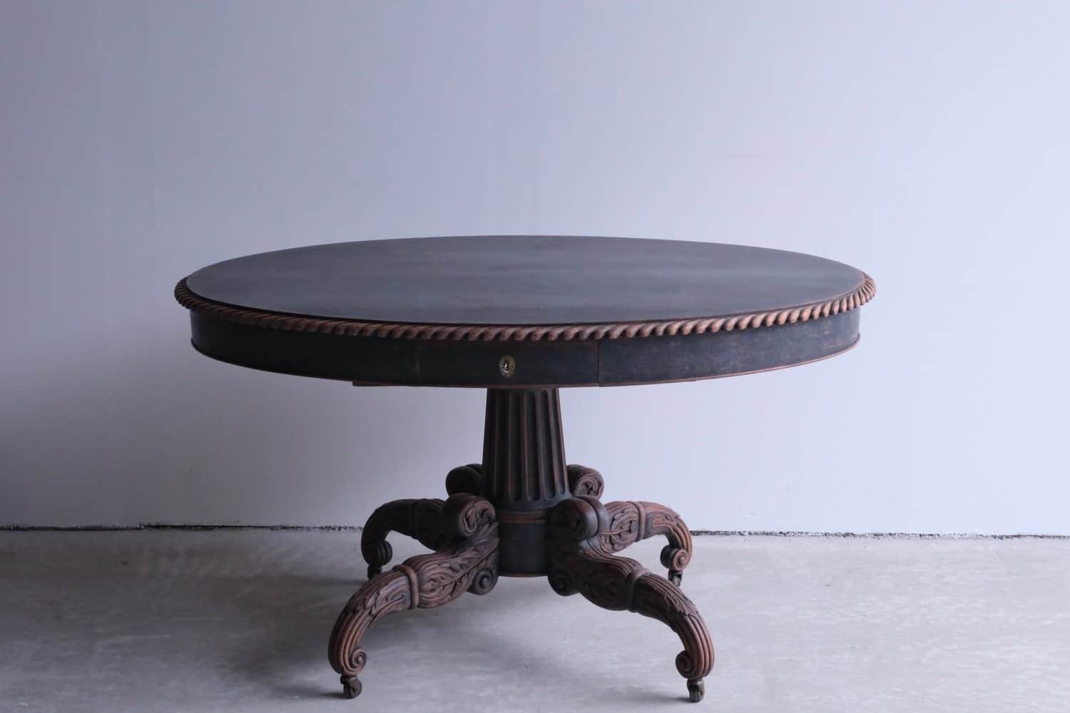 Swedish 19th Century Empire Oval Center Table, c.1830 - JAA