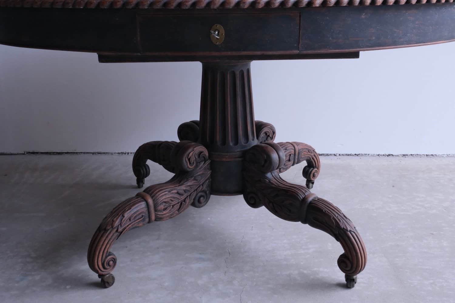 Swedish 19th Century Empire Oval Center Table, c.1830 - JAA