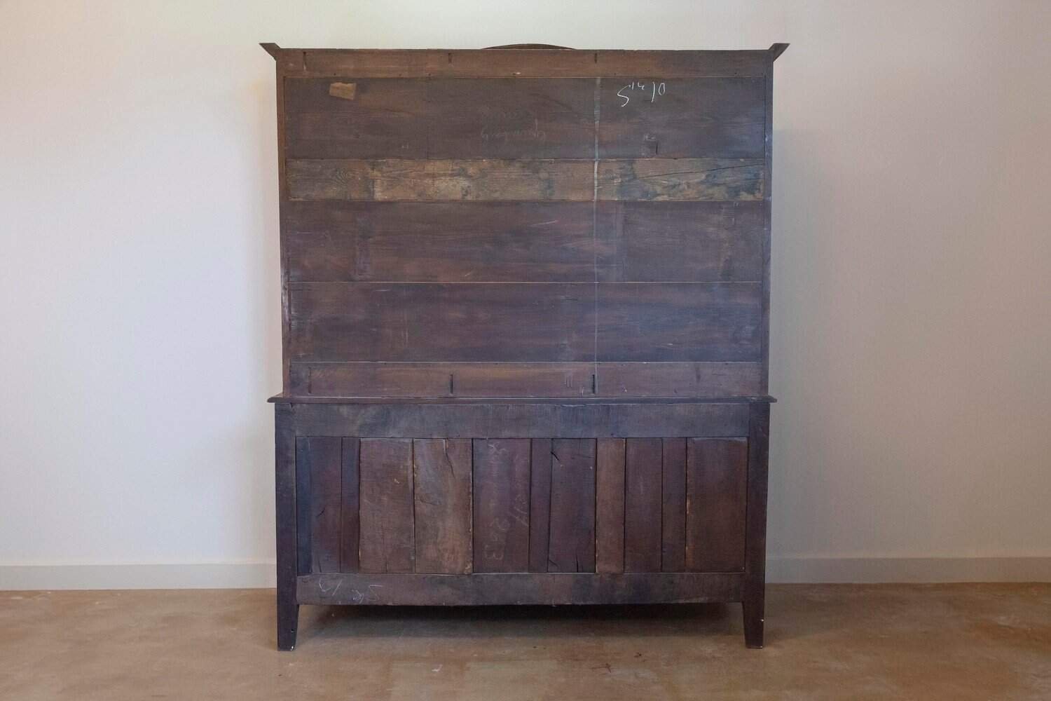 French 1820s Walnut Restoration Vaisselier from Bresse with Burl Wood Panels - JAA