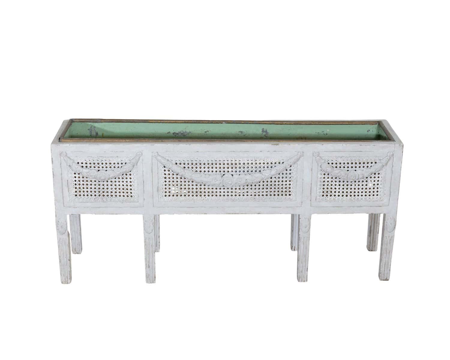Swedish circa 1900 Gustavian Flower Trough with Zinc Insert