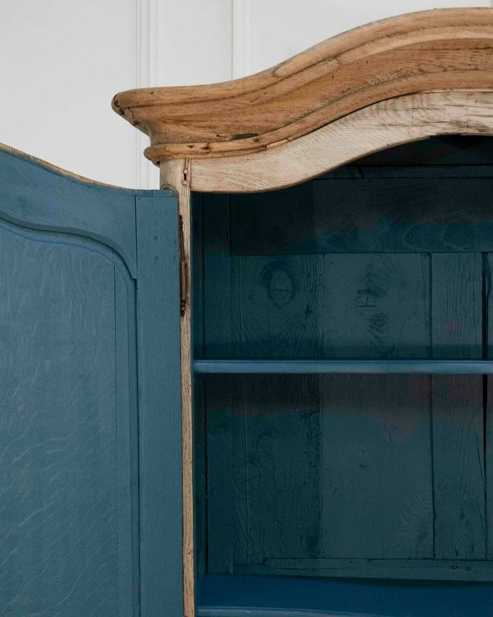 French 18th Century Petite Curved Cabinet with Original Patina - JAA
