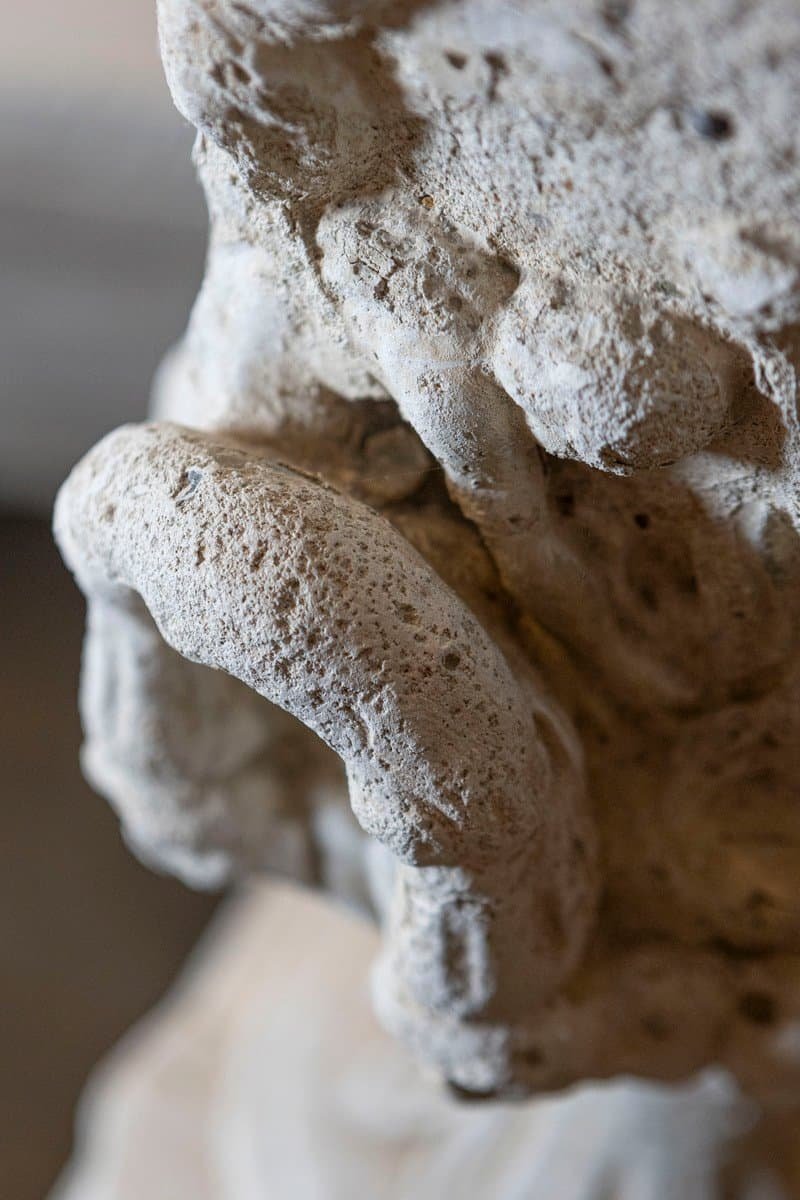 French circa 1870 Provençale Medici Vase Inspired Jardinière with Carved Scenes - JAA