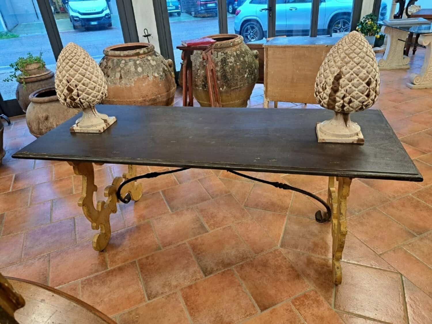 Large Lacquered Lyre Table - JAA