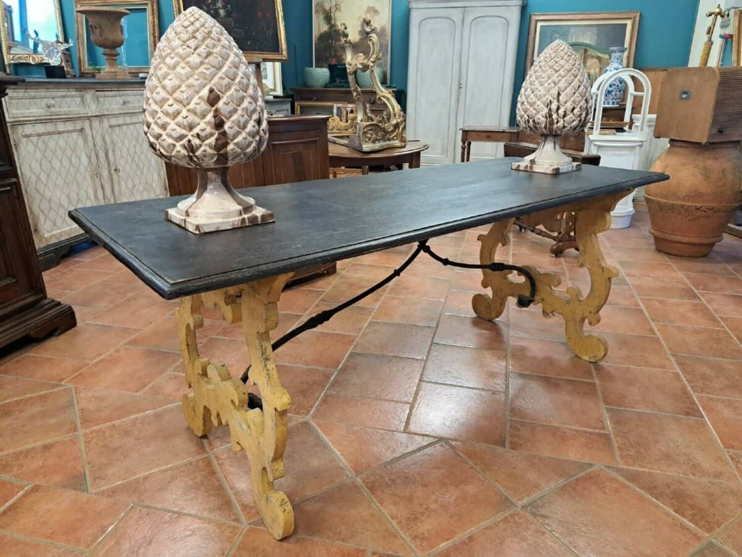 Large Lacquered Lyre Table - JAA