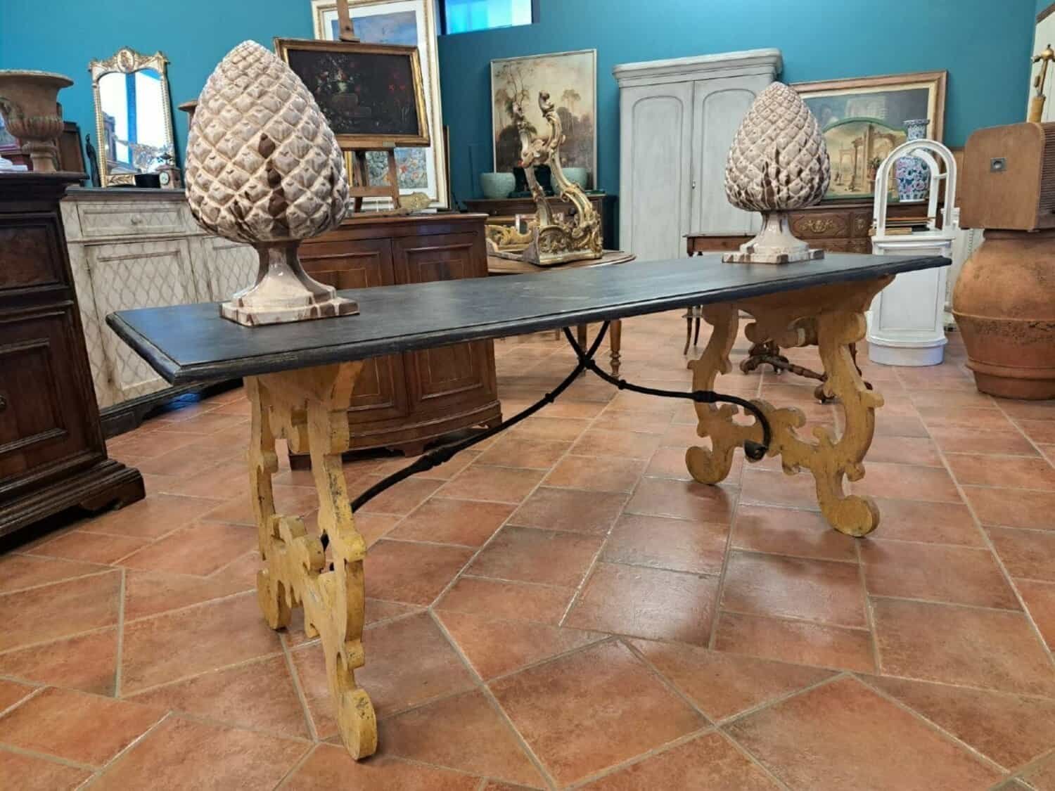 Large Lacquered Lyre Table - JAA