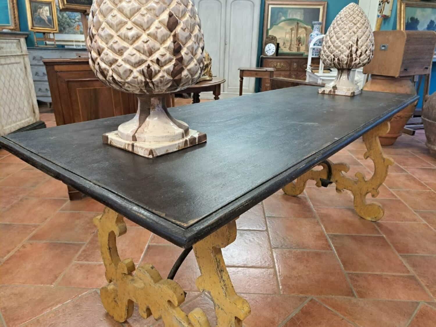 Large Lacquered Lyre Table - JAA
