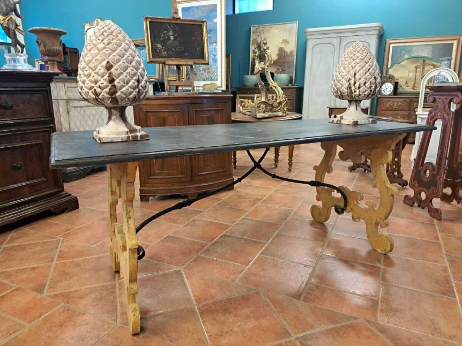 Large Lacquered Lyre Table - JAA
