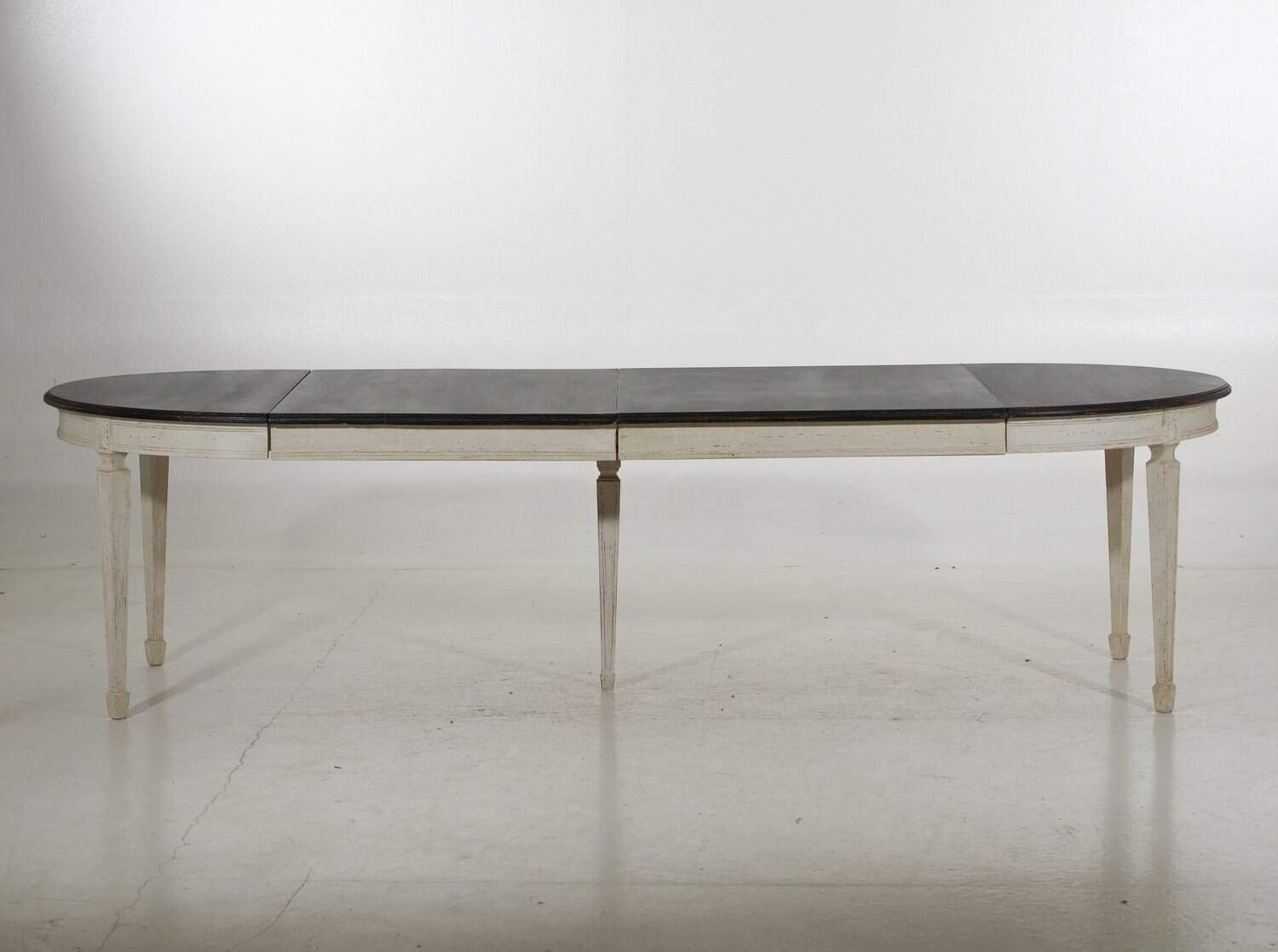 Swedish Early 20th Century Painted Extension Table with Black Top - JAA