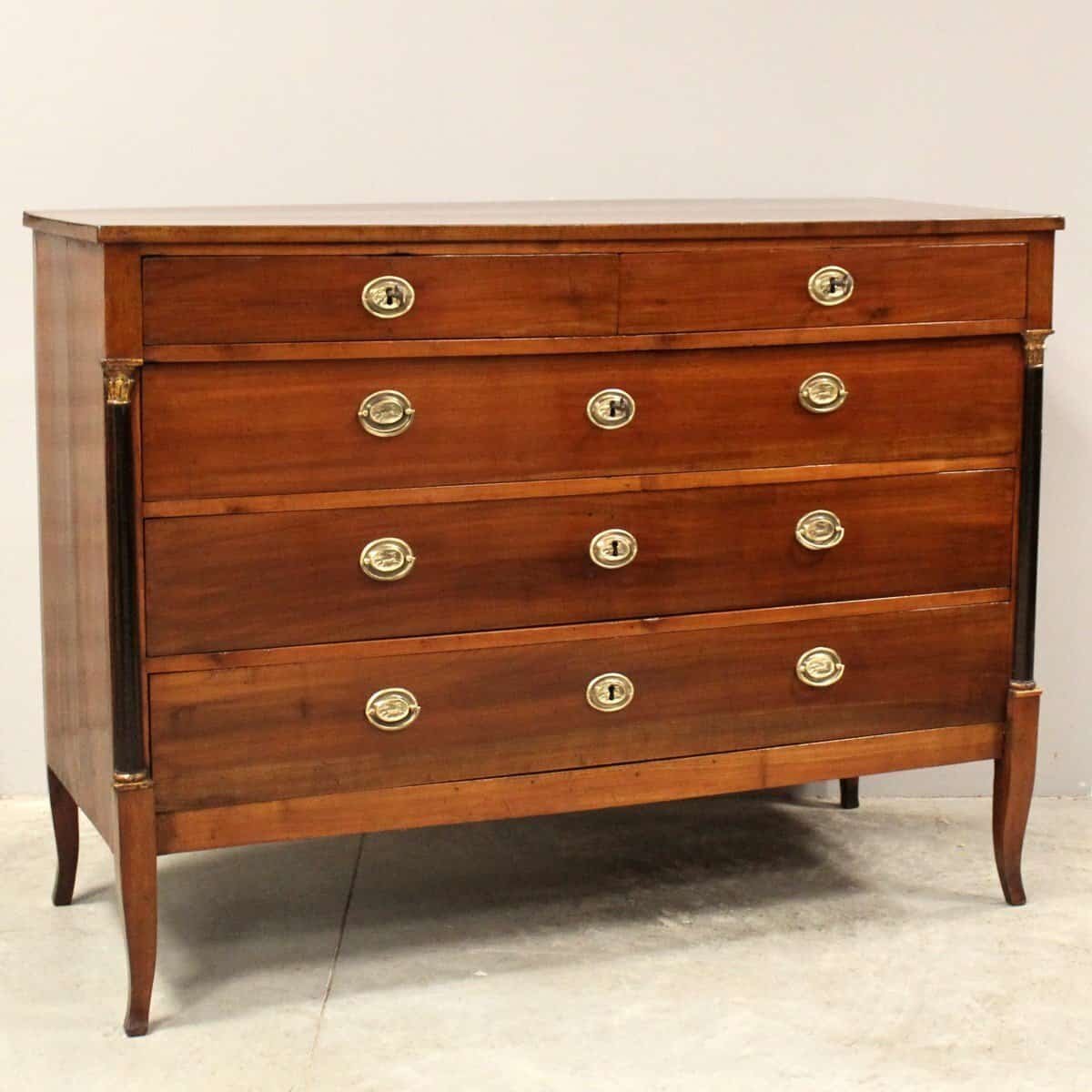 Italian 18th Century Directoire Cherrywood Chest of Drawers - JAA
