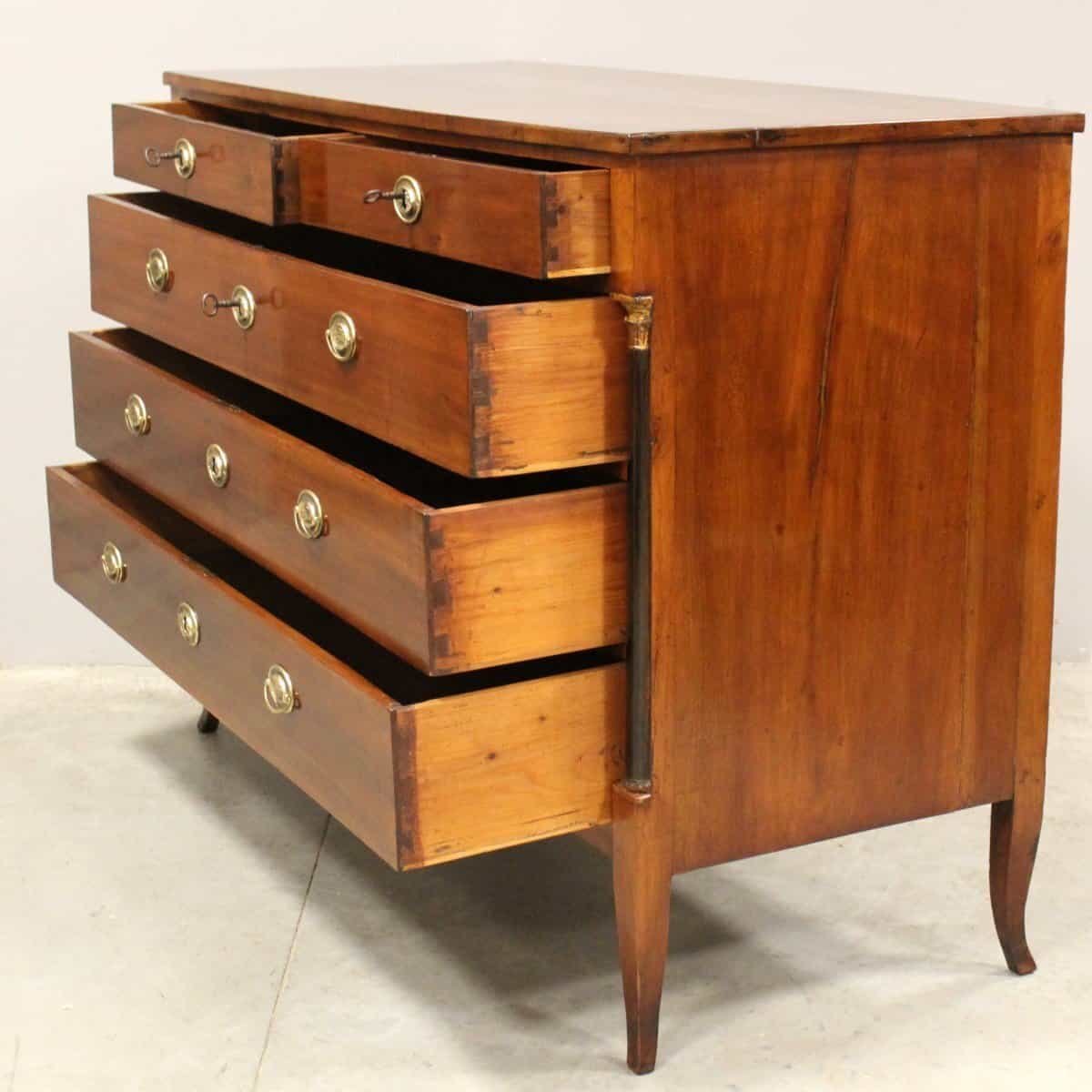 Italian 18th Century Directoire Cherrywood Chest of Drawers - JAA