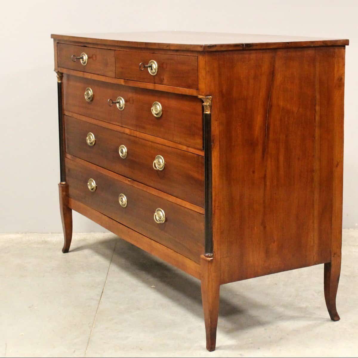 Italian 18th Century Directoire Cherrywood Chest of Drawers - JAA