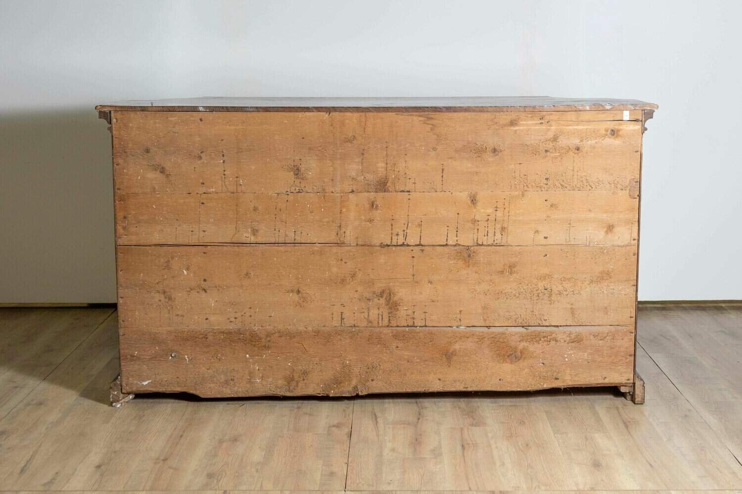 Italian 17th Century Walnut Dresser with Four Drawers and Canted Side Doors - PAIR AVAILABLE - JAA