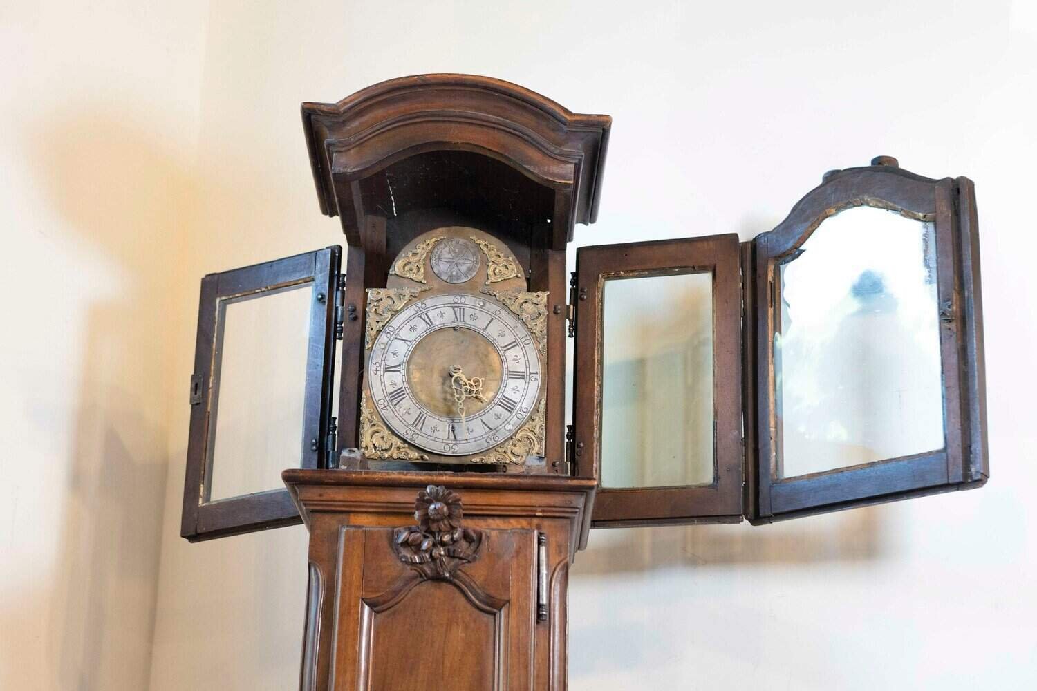 French Louis XV Period Walnut Longcase Clock from the Rhône Valley, circa 1760 - JAA