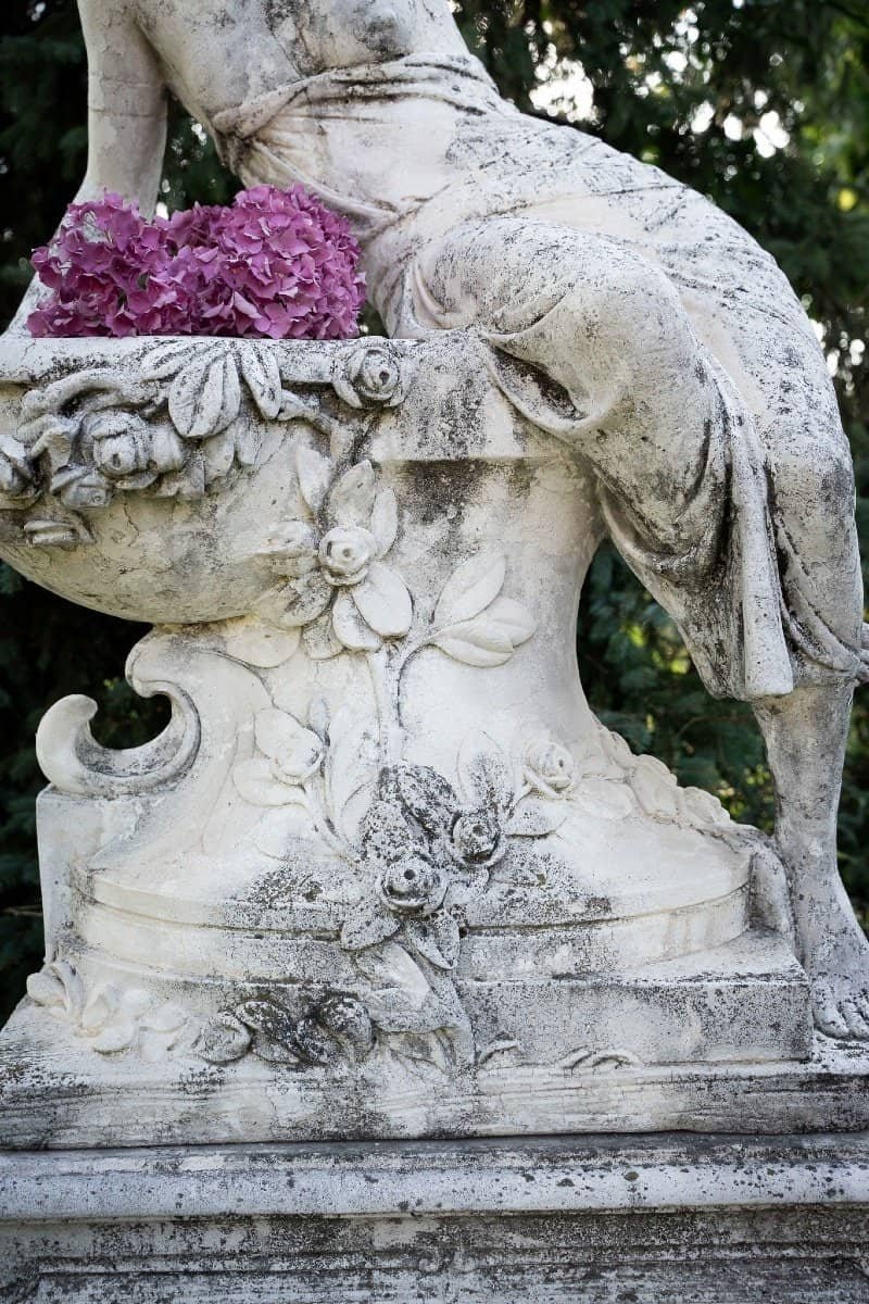 Italian 1930s Liberty-Style Marble-Grit Sculptural Fountain with Seated Female Figure - JAA