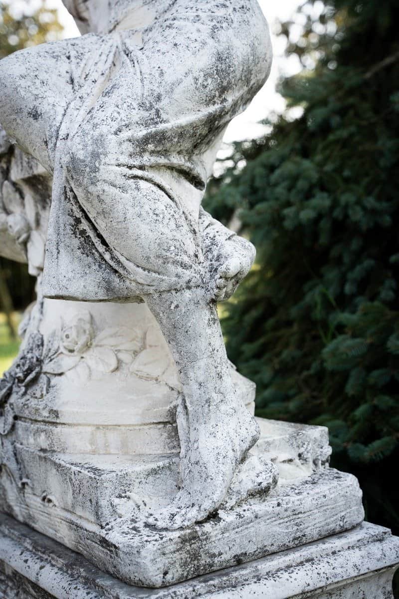 Italian 1930s Liberty-Style Marble-Grit Sculptural Fountain with Seated Female Figure - JAA