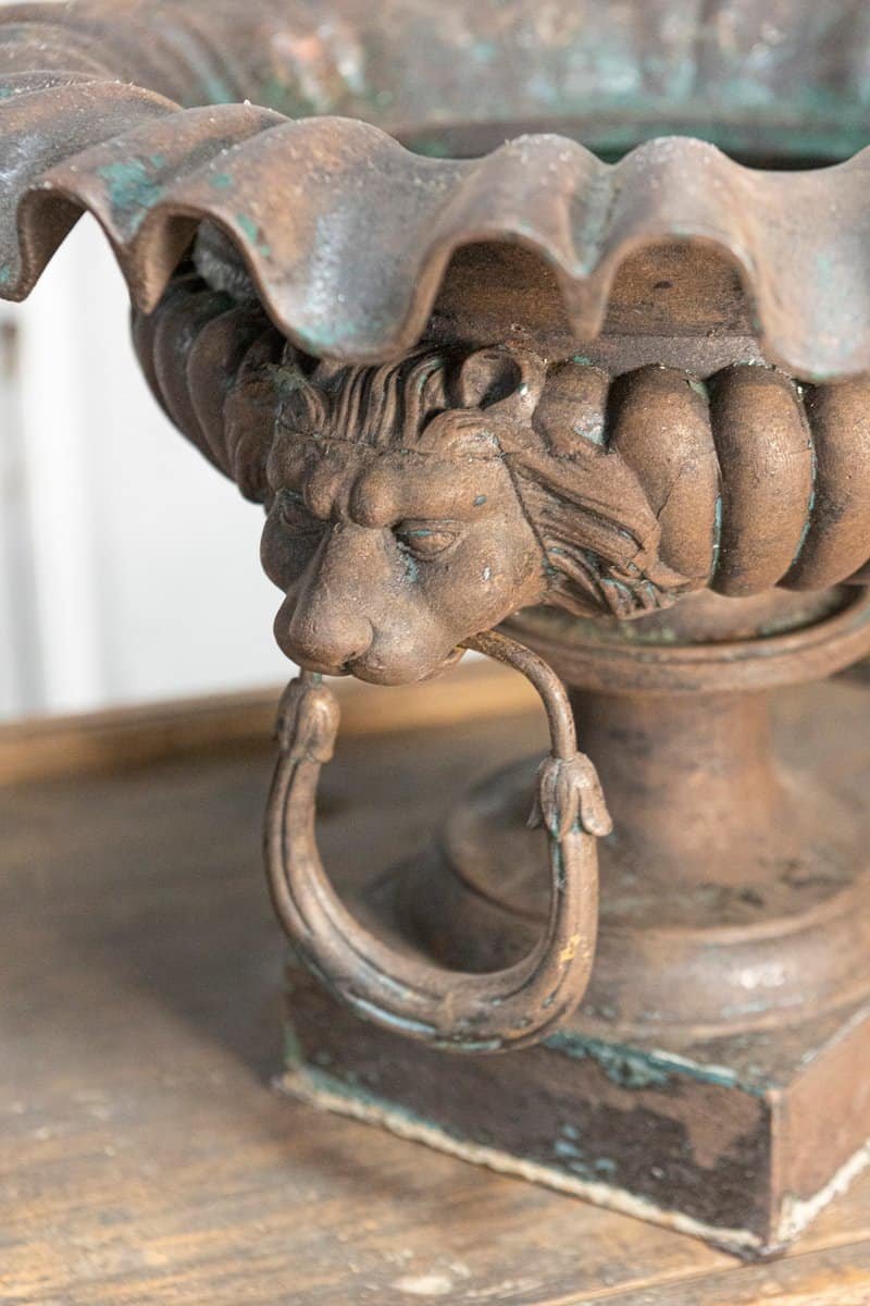 French 19th Century Pair of Cast Iron Urns - JAA