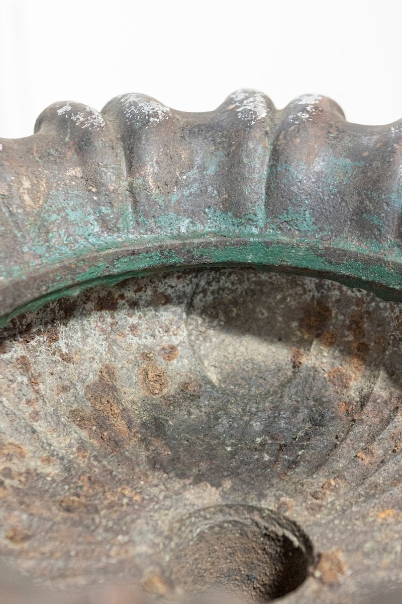 French 19th Century Pair of Cast Iron Urns - JAA