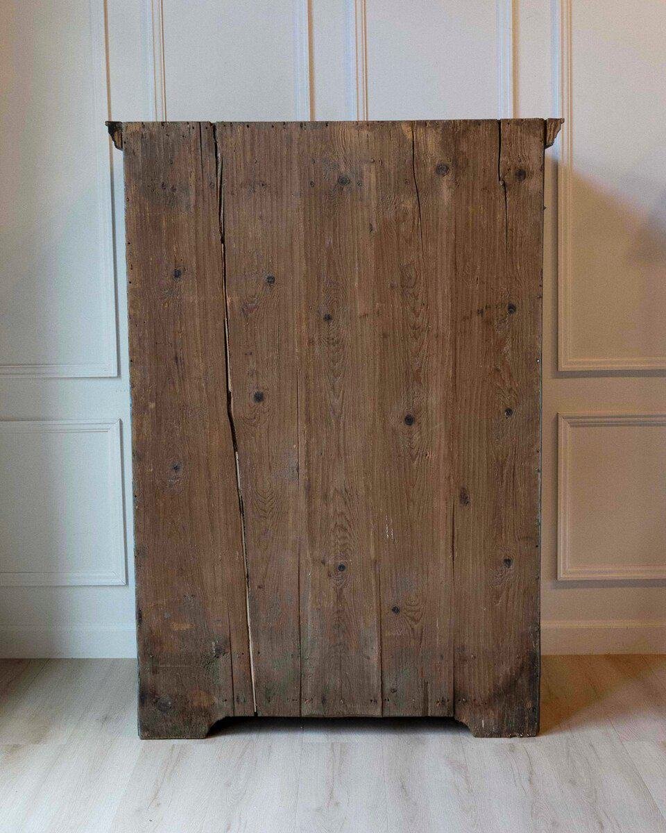 Tyrolean Late 18th Century Painted Pine Armoire with Original Folk Art Finish, Dated 1793 - JAA