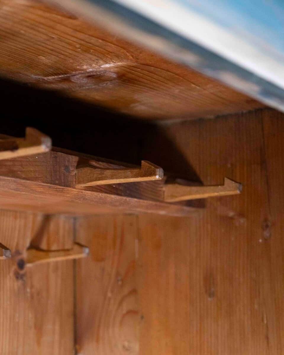 Tyrolean Late 18th Century Painted Pine Armoire with Original Folk Art Finish, Dated 1793 - JAA