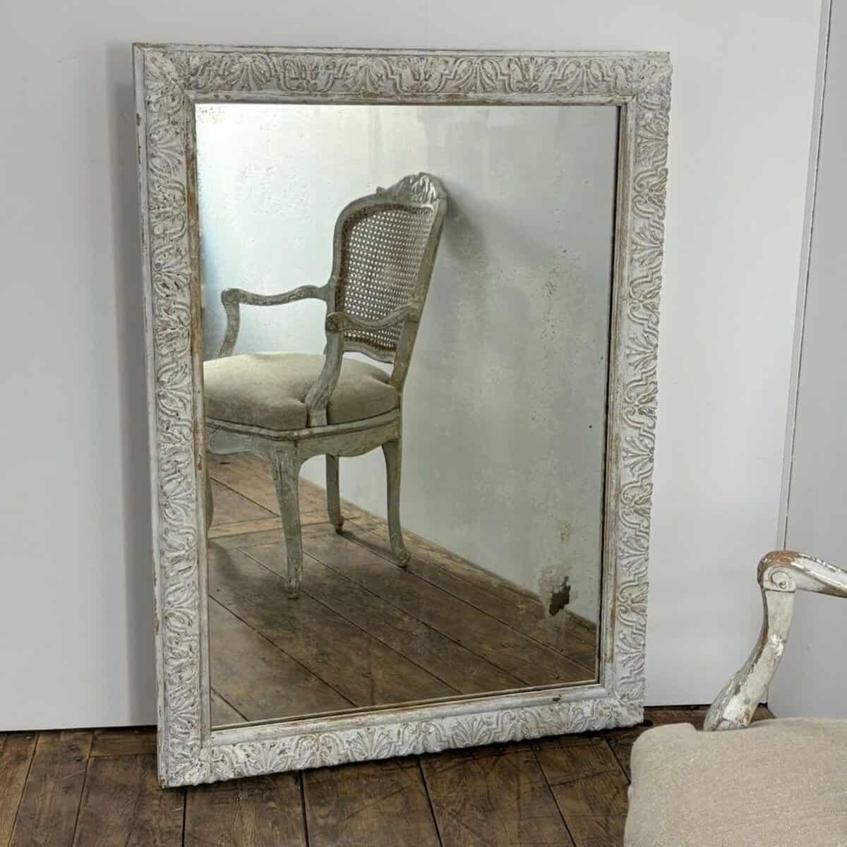 Danish 19th Century Louis XIV Style Mirror in Wood and Stucco - JAA