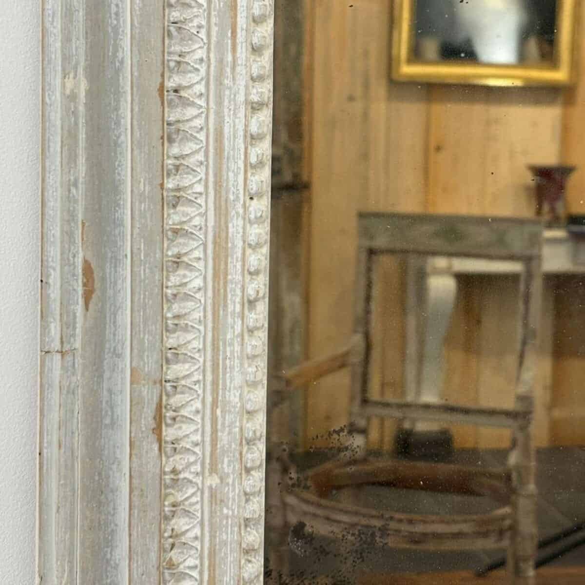 Danish 18th Century Louis XVI Wood Panel Mirror - JAA